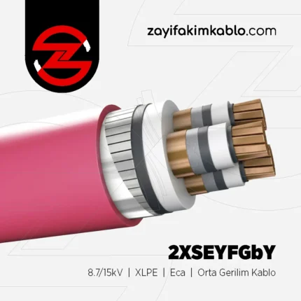 3x185/25 mm² 2XSEYFGbY (YXC8VZ3V-R) 8.7/15kV XLPE Eca Orta Gerilim Kablo - Öznur