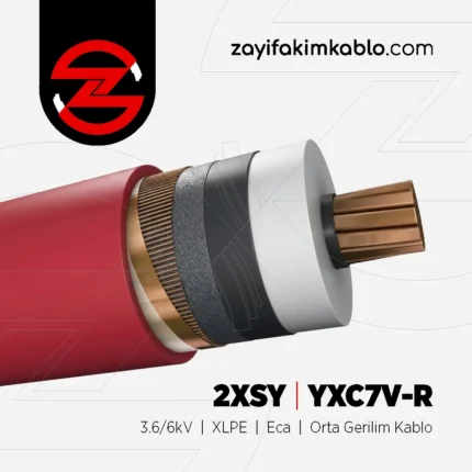 1x120/16 mm² 2XSY (YXC7V-R) 3.6/6kV XLPE Eca Orta Gerilim Kablo - Öznur