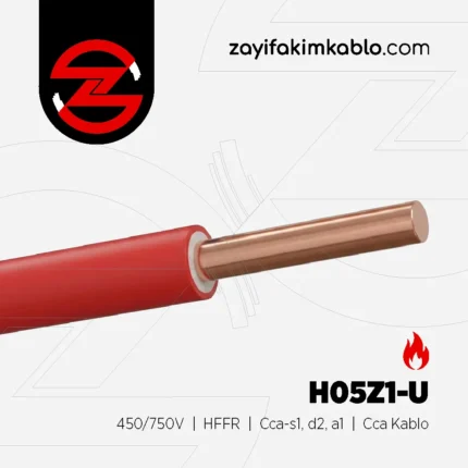 2,5 mm² H05Z1-U 450/750V HFFR Cca-s1, d2, a1 Cca Kablo - Öznur