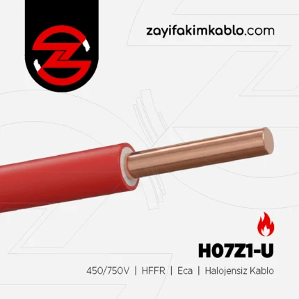 1,5 mm² H07Z1-U 450/750V HFFR Eca Halojensiz Kablo - Öznur