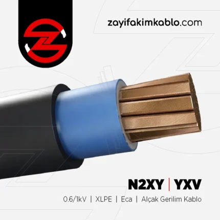 1x185 mm² N2XY (YXV) 0.6/1kV XLPE Eca Alçak Gerilim Kablo - Öznur
