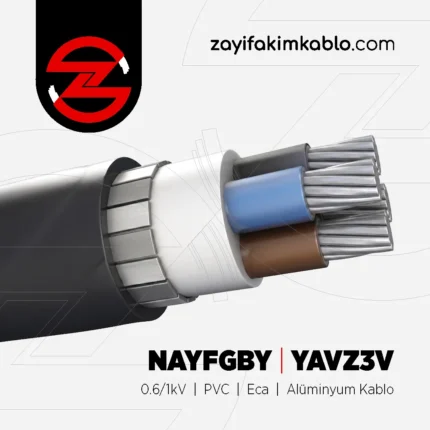 4x50 mm² NAYFGBY (YAVZ3V) 0.6/1kV PVC Eca Alüminyum Kablo - Öznur
